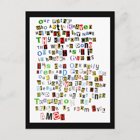 Lord's Prayer Briefkaart (Voorkant)