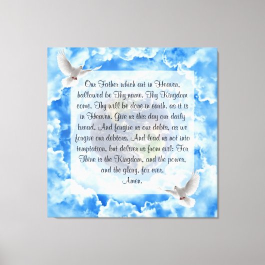 Lord's Prayer Canvas Afdruk (Voorkant)
