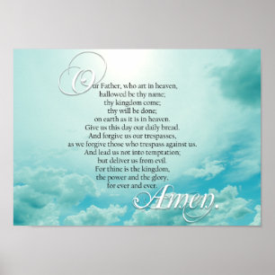 Lords Prayer Christelijk Spiritueel Poster