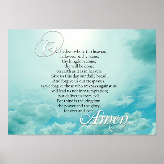 Lords Prayer Christelijk Spiritueel Poster (Voorkant)
