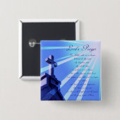Lord's Prayer Design Pin Vierkante Button 5,1 Cm (Voorkant /achterkant)