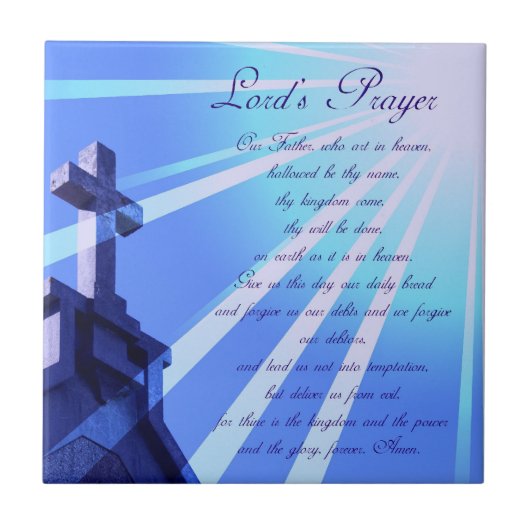 Lord's Prayer Design Tile Tegeltje (Voorkant)