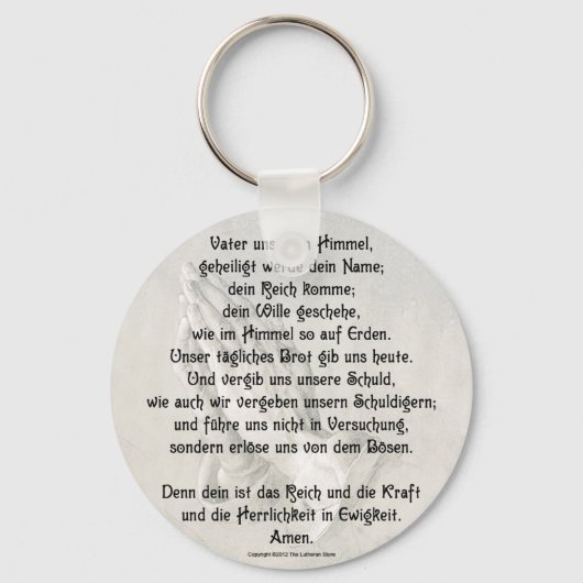 Lord's Prayer (Duitse Button) Basic Sleutelhanger (Voorkant)