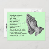 Lord's Prayer Green Briefkaart (Voorkant / Achterkant)