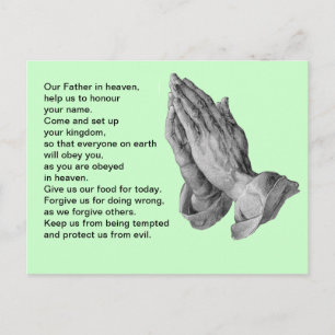 Lord's Prayer Green Briefkaart