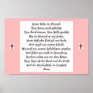 Lord's Prayer in het Duits Poster