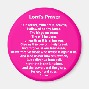 Lord's Prayer Magnet - Roze Magneet