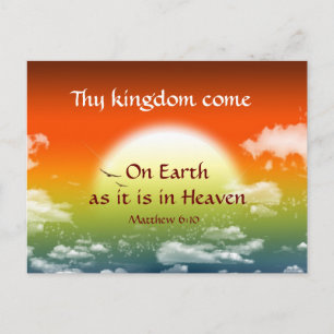 Lord's Prayer Matthew 6:10 Thy Kingdom Briefkaart