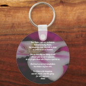 Lord's Prayer Our Father Clematis Inspirerend Sleutelhanger (Voorkant)