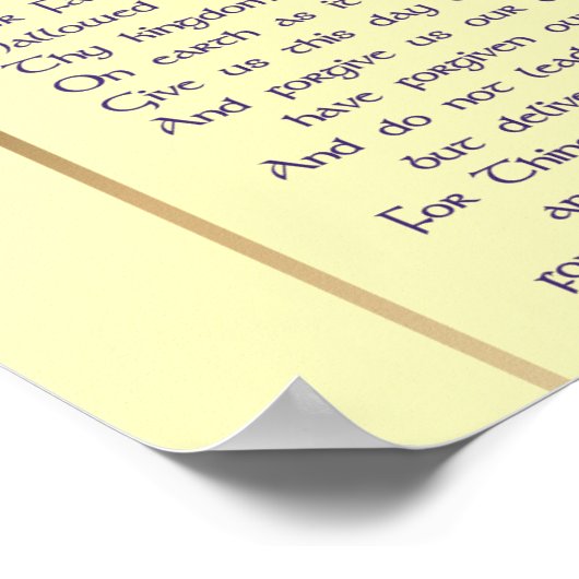 Lord's Prayer Poster (Hoek)