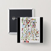 Lord's Prayer Vierkante Button 5,1 Cm (Voorkant /achterkant)