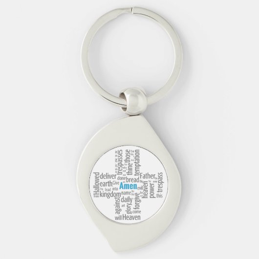 Lord's Prayer Word Cloud Sleutelhanger (Voorkant)