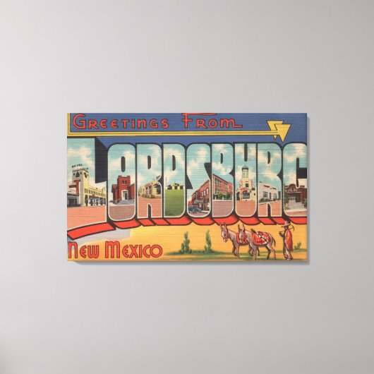 Lordsburg, New Mexico - Grote Letter-scènes Canvas Afdruk (Voorkant)