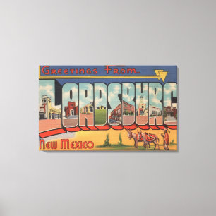 Lordsburg, New Mexico - Grote Letter-scènes Canvas Afdruk
