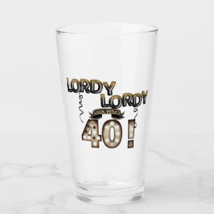 Lordy Lordy Kijk die 40 Birthday-ballonnen is Glas