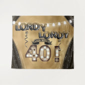 Lordy Lordy Kijk Wie 40 Verjaardagsballonnen Wandkleed (Voorkant (horizontaal))