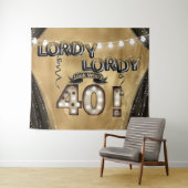 Lordy Lordy Kijk Wie 40 Verjaardagsballonnen Wandkleed (In Situ (horizontaal))