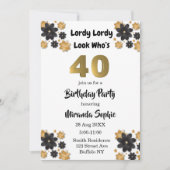 Lordy Lordy regarde qui est 40 Invitations d’anniv (Devant)