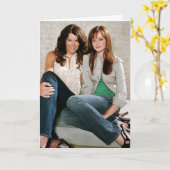 Lorelai & Rory Sitting Portrait Kaart (Gele Bloem)