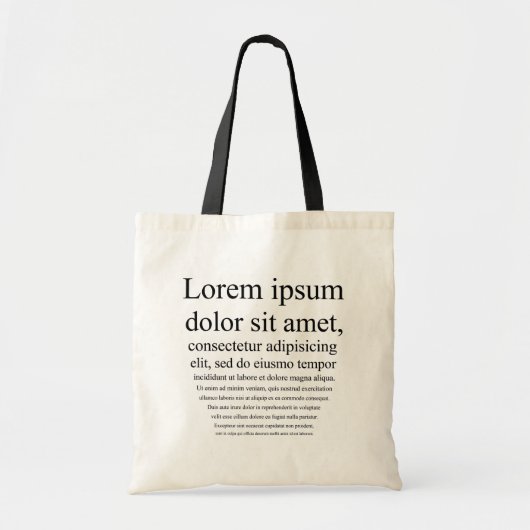 Lorem Ipsum Canvas tas (Voorkant)