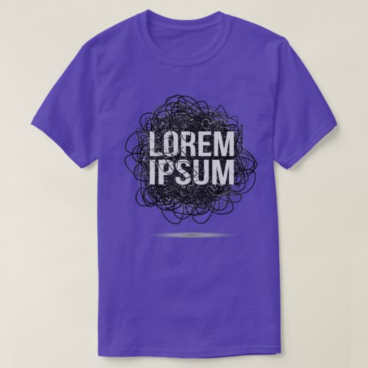 Lorem Ipsum grappige ontwerptekst T-shirt (Design voorkant)