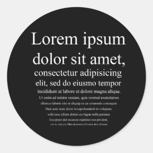Lorem Ipsum Ronde Sticker