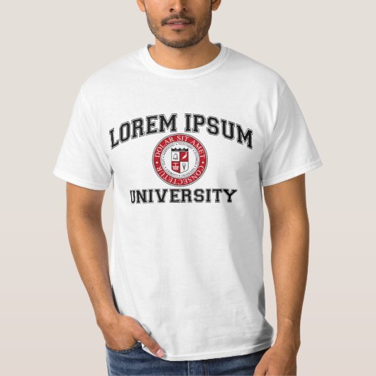 Lorem Ipsum University College Alumni Dummy Latijn T-shirt (Voorkant)