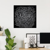 Lorem Ipsum Word Cloud - Witte versie Poster (Thuiskantoor)