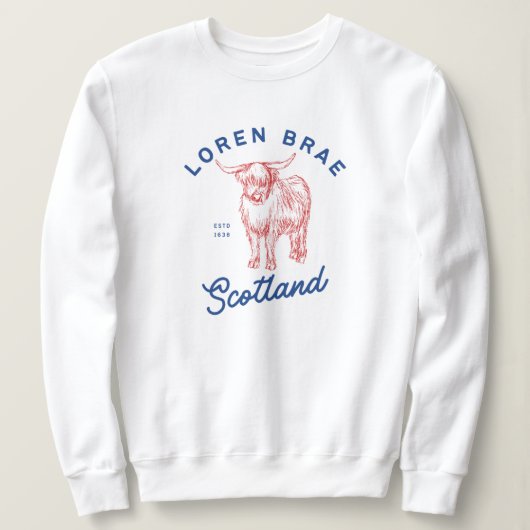 Loren Brae Schotland coo jumper Trui (Design voorkant)