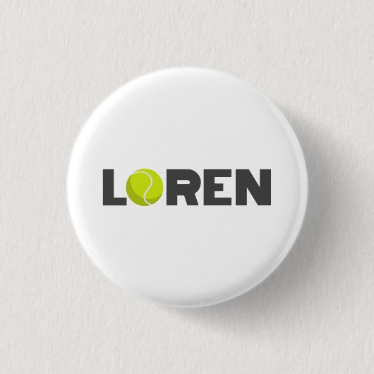 Loren Tennis Ronde Button 3,2 Cm (Voorkant)