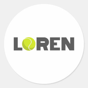 Loren Tennis Ronde Sticker