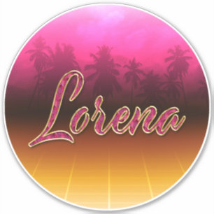 Lorena Prénom Golden rose Autocollants