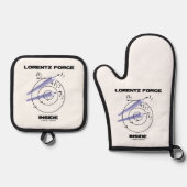 Lorentz Force Inside Electromagnetism Humor Ovenwant & Pannenlap Set (Voorkant)