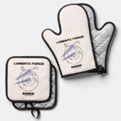 Lorentz Force Inside Electromagnetism Humor Ovenwant & Pannenlap Set (Voorkant / Achterkant)