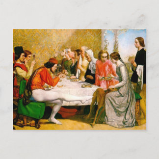 Lorenzo en Isabella door John Everett Millais Briefkaart
