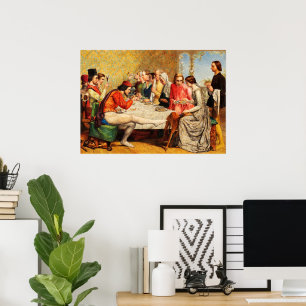 Lorenzo en Isabella door John Everett Millais Poster