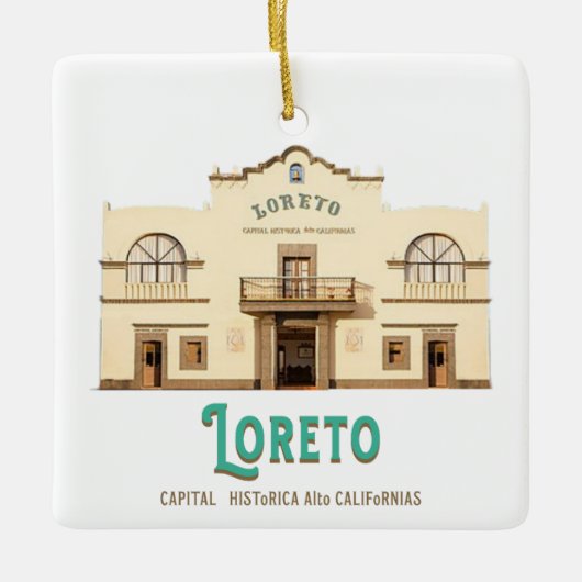 Loreto Baja California Sur Mexico Keramisch Ornament (Voorkant)