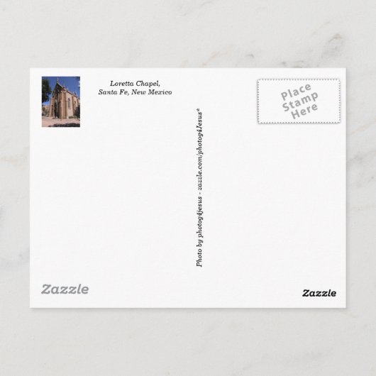 Loretto Chapel, Père Noël Fe, Carte Postale NM (Dos)