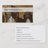 L'organe domine carte de visite (Devant / Derrière)