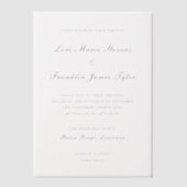 Lori formele elegante bruiloft vellum uitnodigingen (Voorkant)