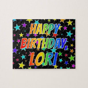 "LORI" Voornaam, geun "HAPPY BIRTHDAY" Legpuzzel