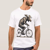 L'orignal en mouvement - T-shirt à bicyclette iron (Devant)