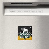 L'orignal sur un aimant routier (In Situ (Lave-vaisselle))