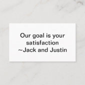 Lorne-visitekaartje Visitekaartje (Achterkant)