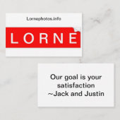 Lorne-visitekaartje Visitekaartje (Voorkant / Achterkant)