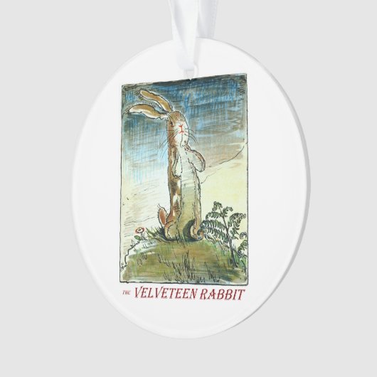 L'ornement de lapin de velventine (devant)