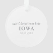 L'ornement personnalisé de Iowa (dos)