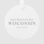 L'ornement personnalisé du Wisconsin (dos)