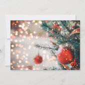 L'ornement rouge sur les Cartes photos de Noël (Dos)
