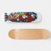 Lorona Skuls Rose Girl Clouds Death Skateboard (Horz)
